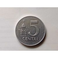 Литва 5 центов, 1991г. (обм-D.K)