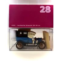 1/43 RIO - модель BIANCHI 20/30 CV LANDOAULET - 1905  N 28 - ВИНТАЖ