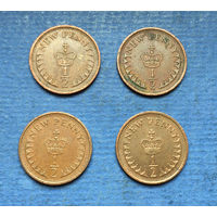 Великобритания 1/2 пенни 1971, 1973, 1974, 1976