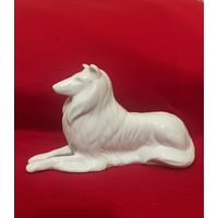 Фарфоровая статуэтка  собака (собачка) "Колли" ДОБРУШ. АУКЦИОН не с рубля без МПЦ.