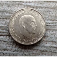 Werty71 Испания 1 песета 1966 1971