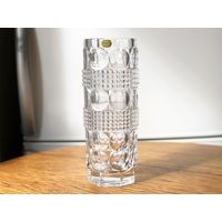 Ваза Чехия Богемия хрусталь 26х9,5см винтаж авторская