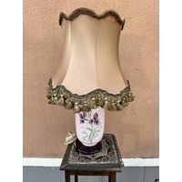 Очень большая настольная лампа, Франция, фарфор, дерево, много лотов с рубля