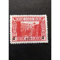 Турция 1917 Солдаты в траншее . надпечатка  \273фк\