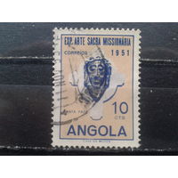 Ангола, колония Португалии, 1952. Выставка миссионерского искусства, голова Христа