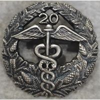 Серебряный, фрачный знак. Таможня Финляндии. Выслуга 20 лет. Оригинал