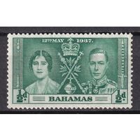 19.BrKS. Великобритания. Колонии.  Багамские острова. Коронация Георга VI и Елизаветы. 1937 г. 1/2P.  Mi.#100.