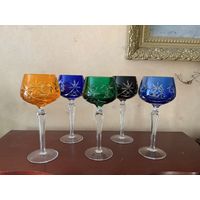 Бокалы для вина Nachtmann Цветной хрусталь Германия 5 шт Цена за 5 шт