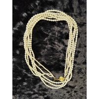 Винтажные бусы из натурального речного жемчуга. Состояние люкс!