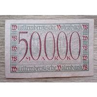 Werty71 Германия 50000 марок 1923 банкнота Гроссгельд Штутгарт