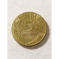 Франция 5 сантим 1980