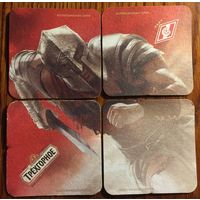 Подставки под пиво "Трехгорное" /Россия/, коллекционная серия одним лотом