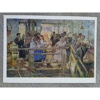 1958. соцреализм. Веселова. Перед третьим гудком