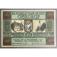Нотгельд 50 пфеннигов 1921 год. Ордруф. Веймарская республика