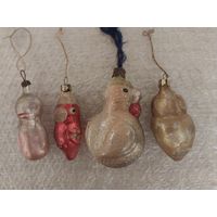 Старинные ёлочные игрушки одним лотом.