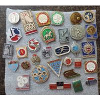 Значки спортивные СССР - 31 шт. Алюминий.