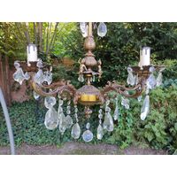 Сюжетная Люстра "Ангел", Хрусталь, Бронза. Италия.