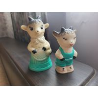 Резиновая игрушка СССР. Коза с козленком.