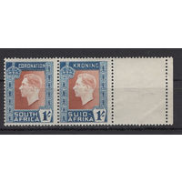 1937 Южная Африка** Коронация Георг VI сцепка 2 марки SG#75