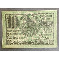 Нотгельды Австрия Куфштайн 10 геллеров 1919 год