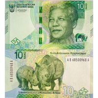 ЮАР 10 раундов образца 2023 года UNC pw188 серия АВ