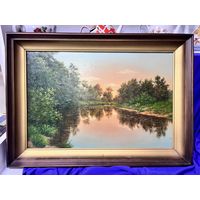 Картина пейзаж холст масло с рубля