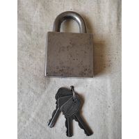 Замок навесной, 3 ключа, реставрация. См. описание.