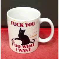 Чашка * FUCK YOU * I DO WHAT I WANT * Я делаю что Хочу и когда Хочу! * 330 мл * высота 9.5 см * диаметр 8 см