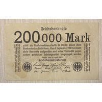 Банкнота 200000 марок 1923 год. Веймарская республика. С рубля без МЦ.
