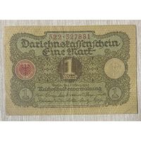 Банкнота 1 марка 1920 год. Веймарская республика. С рубля без МЦ.