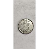 Нидерланды 25 цент 1951