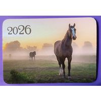Лошадь. Календарик, глянец, 2026. Траско