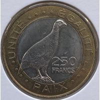 Джибути 250 франков 2012 г. В холдере