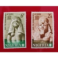 Нигерия 1964 Юнеско спасти памятники Нубии полная серия
