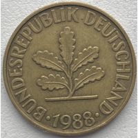Германия 10 пфеннигов 1988 г. F
