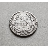 20 филлеров 1893г., Франц Иосиф I, Австрия, Кремница, лот ав-1,7