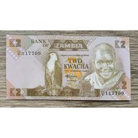 Werty71 Замбия 2 квача 1980 1988 UNC банкнота