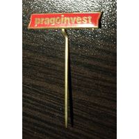 Pragoinvest. Красная эмаль, латунь, игла.