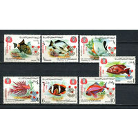 Йемен (Королевство) - 1968 - Рыбки с надпечатокй. Олимпийские игры - 7 марок. MNH.  (Лот 1JR)-T3P19