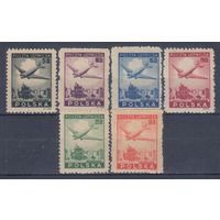 [1095] Польша 1946. Авиация.Самолет над Варшавой. СЕРИЯ MNH. Кат.17 е.