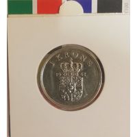 Дания 1 крона 1961 CS в холдере