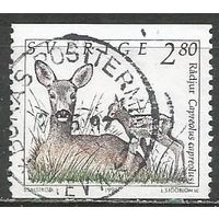 Швеция. Косуля с детёнышем. 1992г. Mi#1701.