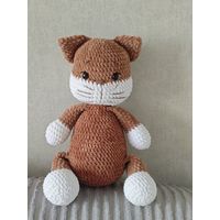 Плюшевый котейка Плюшевая вязаная мягкая игрушка амигуруми кот интерьер ручная работа handmade кукла