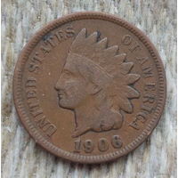 США 1 цент 1906 года. Индеец. Предложи свою цену или обмен!