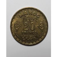 Марокко 20 франков 1371 1952 год