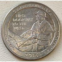 США 25 центов (квотер) 2016 D Cumberland Gap Kentucky