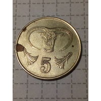 5 центов Кипр 1991 год