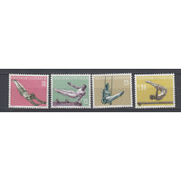 Спорт. Гимнастика. Лихтенштейн. 1957. 4 марки. Michel N 353-356 (60,0 е)