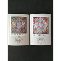 Польша 1970 Блоки Mi.43 и Mi.44 серии "Гобелены замка Вавель в Кракове" (чистые**) марки Mi.2048-2049 каталог 4.00 евро