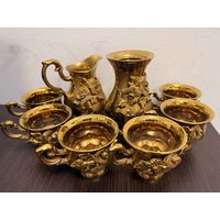 Винтажный неполный сервиз "Золотая роза"